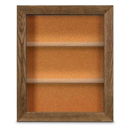 United Visual Products Outdoor Enclosed Combo Board, 42"x32", Gold Frame/White Porc & Rubber UVCB4232ODG-WHTPORC-RUBBER